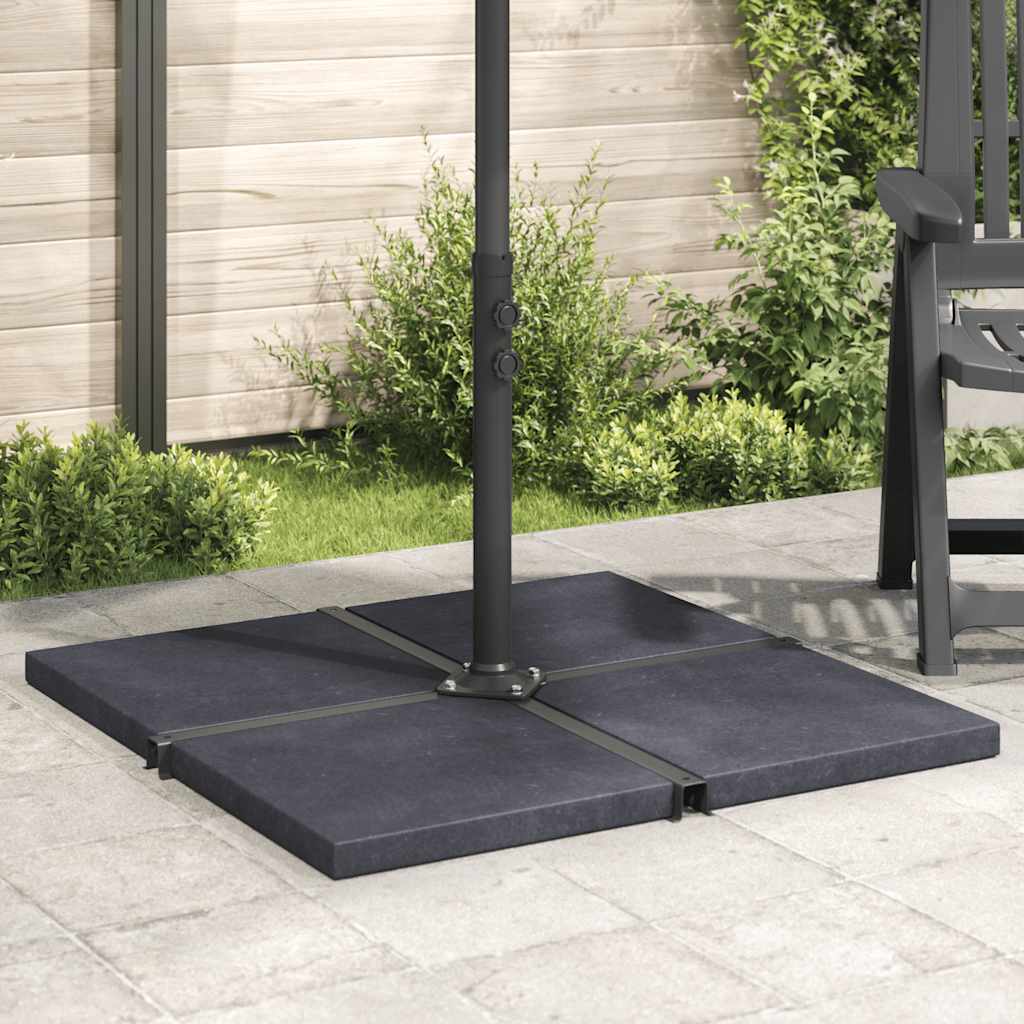 Piastra di Peso per Ombrellone Nera in Granito Quadrata 25 kg