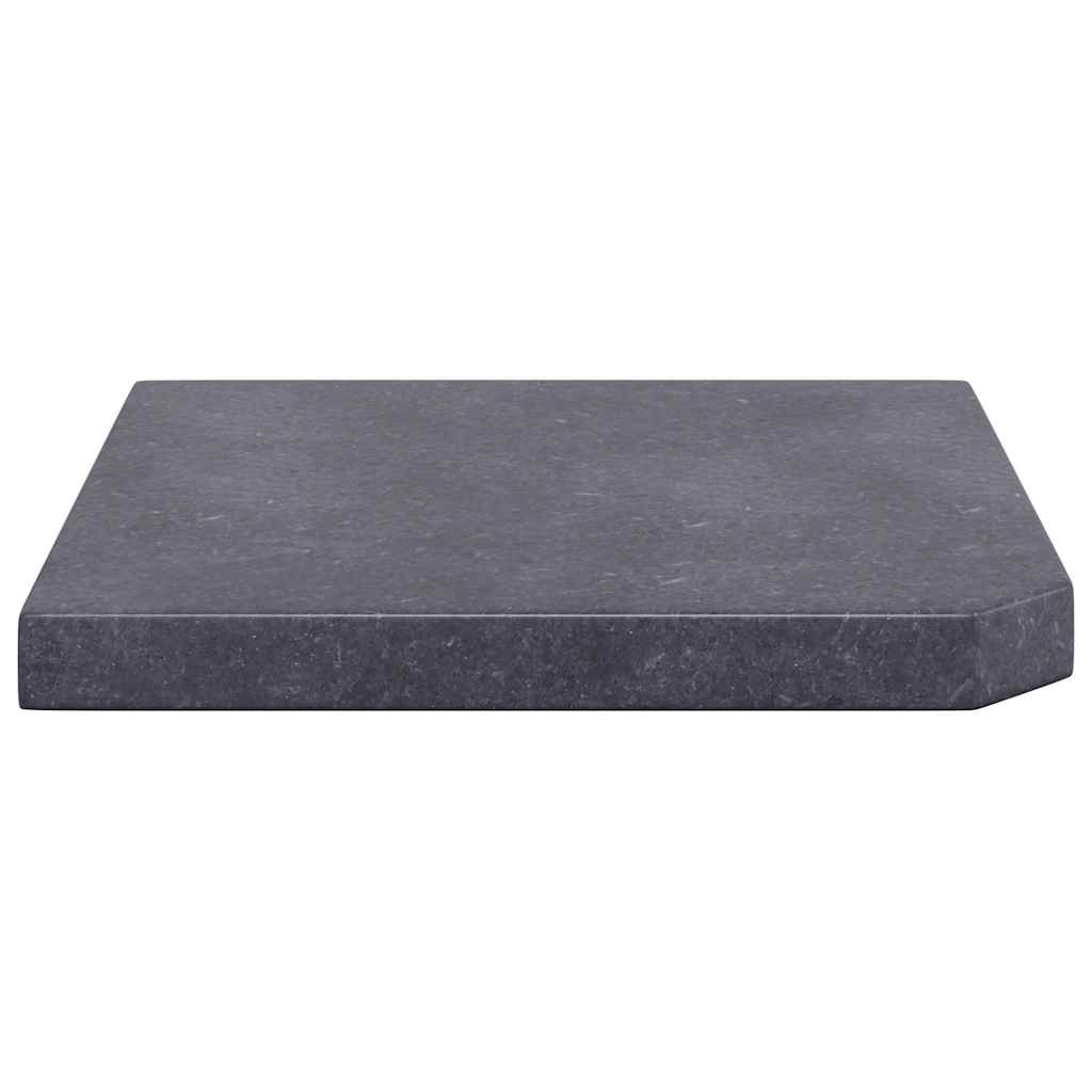 Piastra di Peso per Ombrellone Nera in Granito Quadrata 25 kg