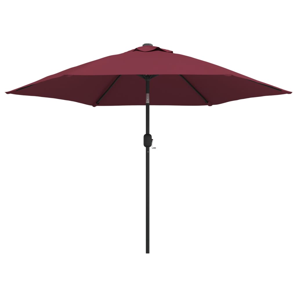Ombrellone da Giardino con Palo in Metallo 300 cm Rosso Bordò