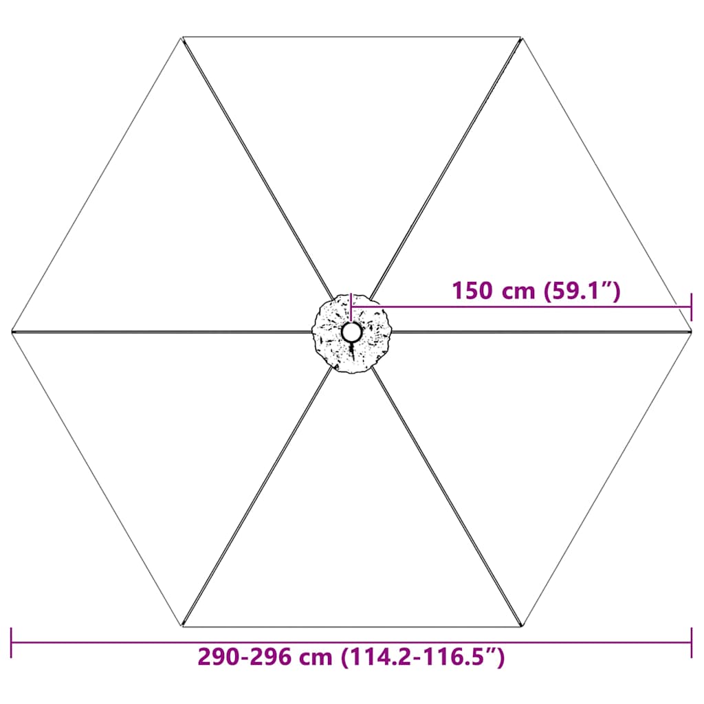 Telo di Ricambio per Ombrellone Talpa 300 cm
