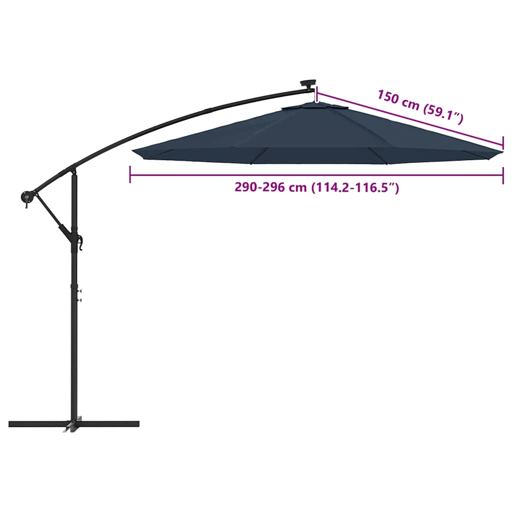 Tessuto di ricambio per ombrellone Blu 300 cm