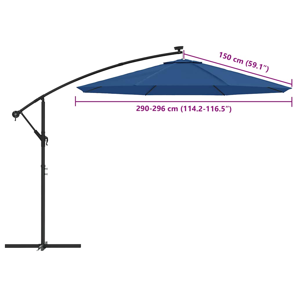 Tessuto di ricambio per ombrellone Blu azzurro 300 cm