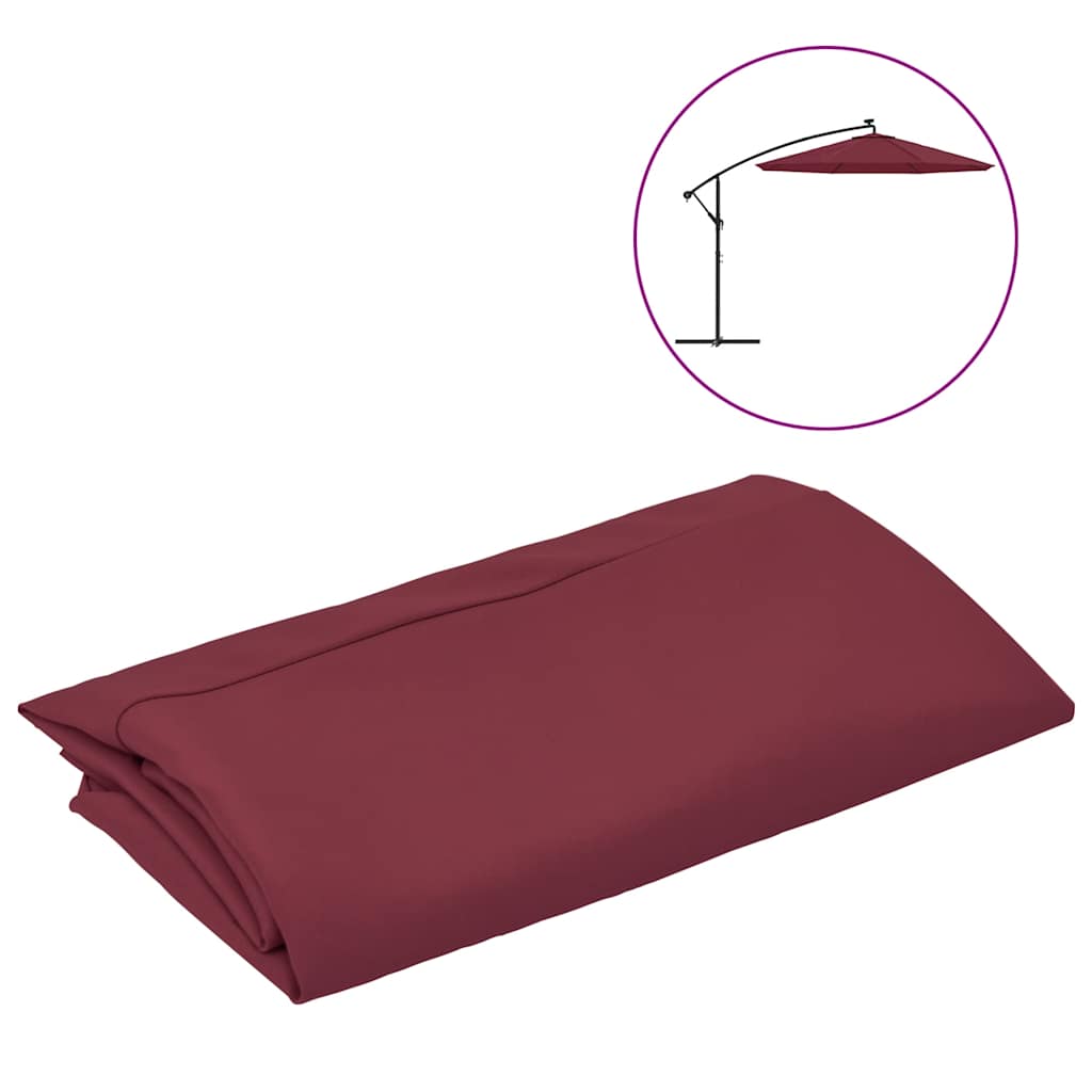 Tessuto di ricambio per ombrellone Rosso bordeaux 300 cm