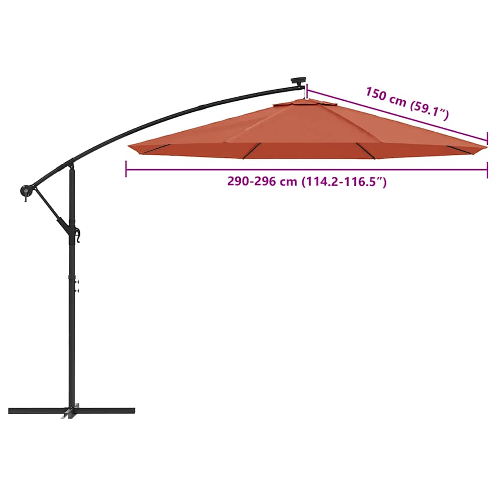 Tessuto di ricambio per ombrellone Terracotta 300 cm