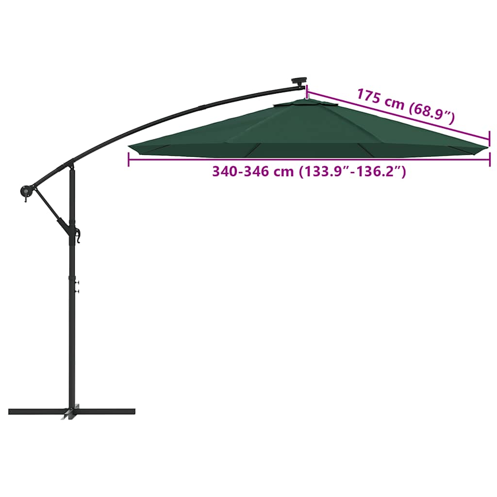 Tessuto di ricambio per ombrellone Verde 350 cm
