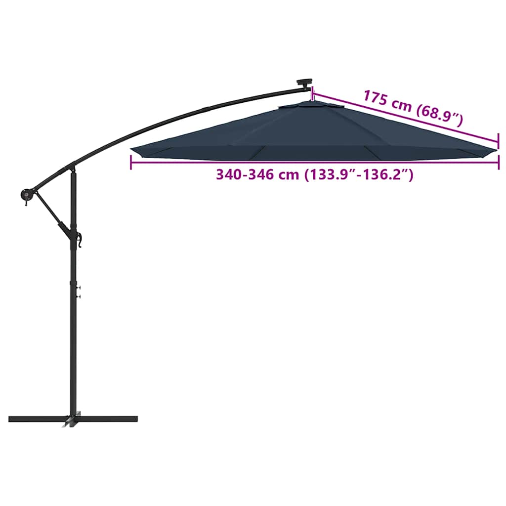 Tessuto di ricambio per ombrellone Blu 350 cm