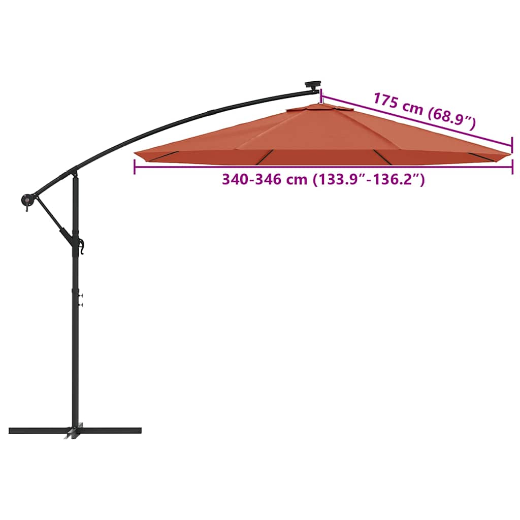 Tessuto di ricambio per ombrellone Terracotta 350 cm