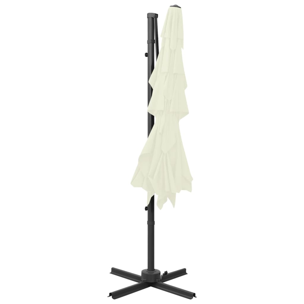Ombrellone a Sbalzo 4 Livelli Palo Alluminio 250x250 cm Sabbia