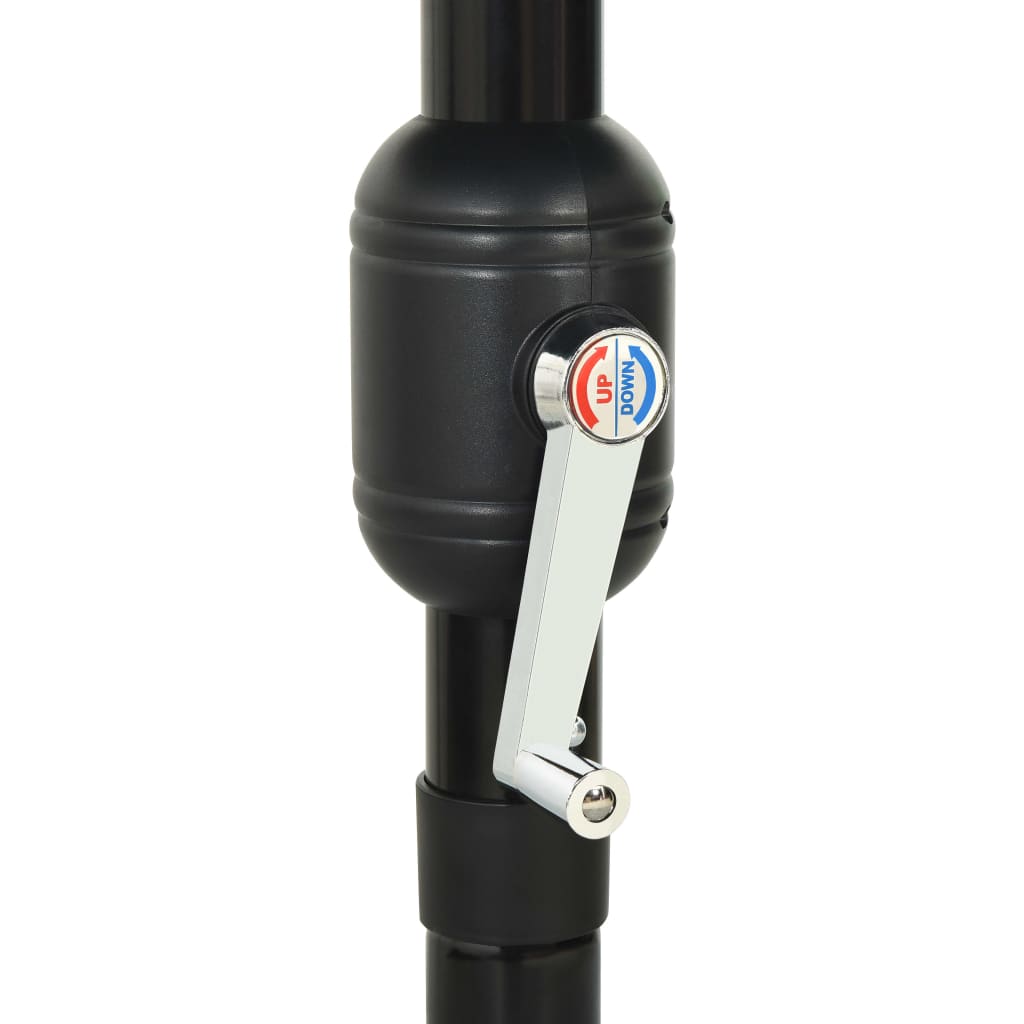 Ombrellone a 3 Livelli con Palo in Alluminio Antracite 3,5 m