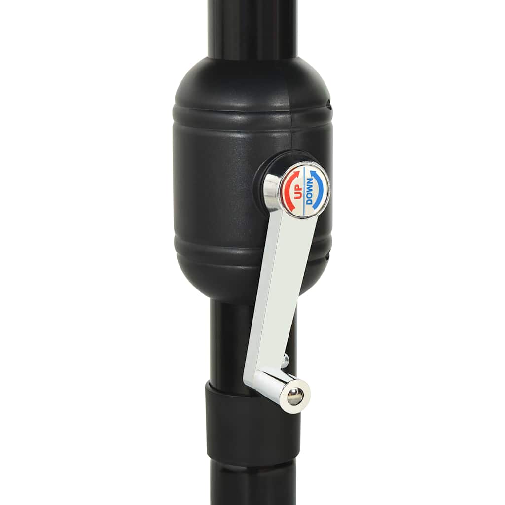 Ombrellone a Sbalzo 3 Livelli Palo Alluminio 3,5 m Nero