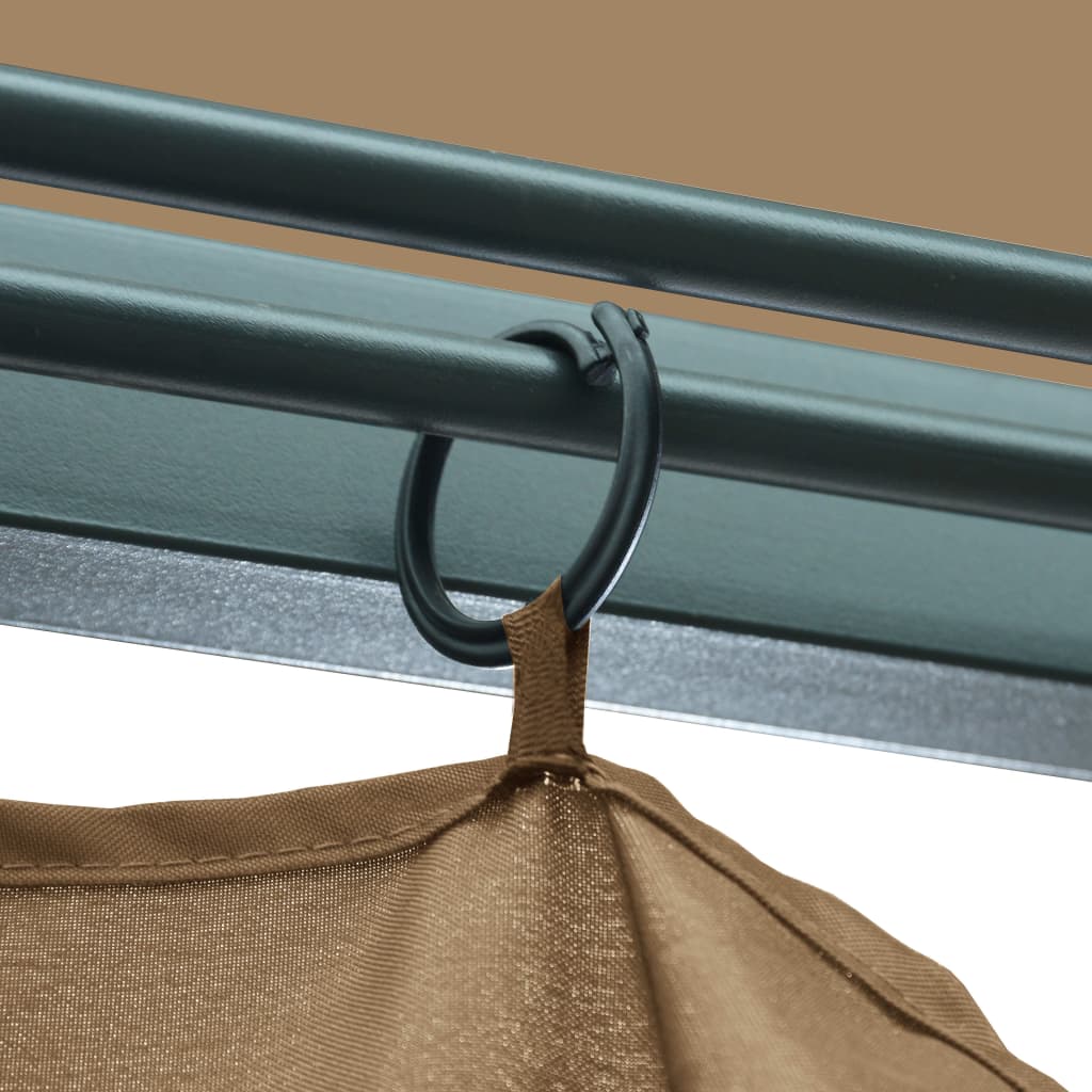 Gazebo con Tenda 400x300 cm Grigio Talpa in Alluminio