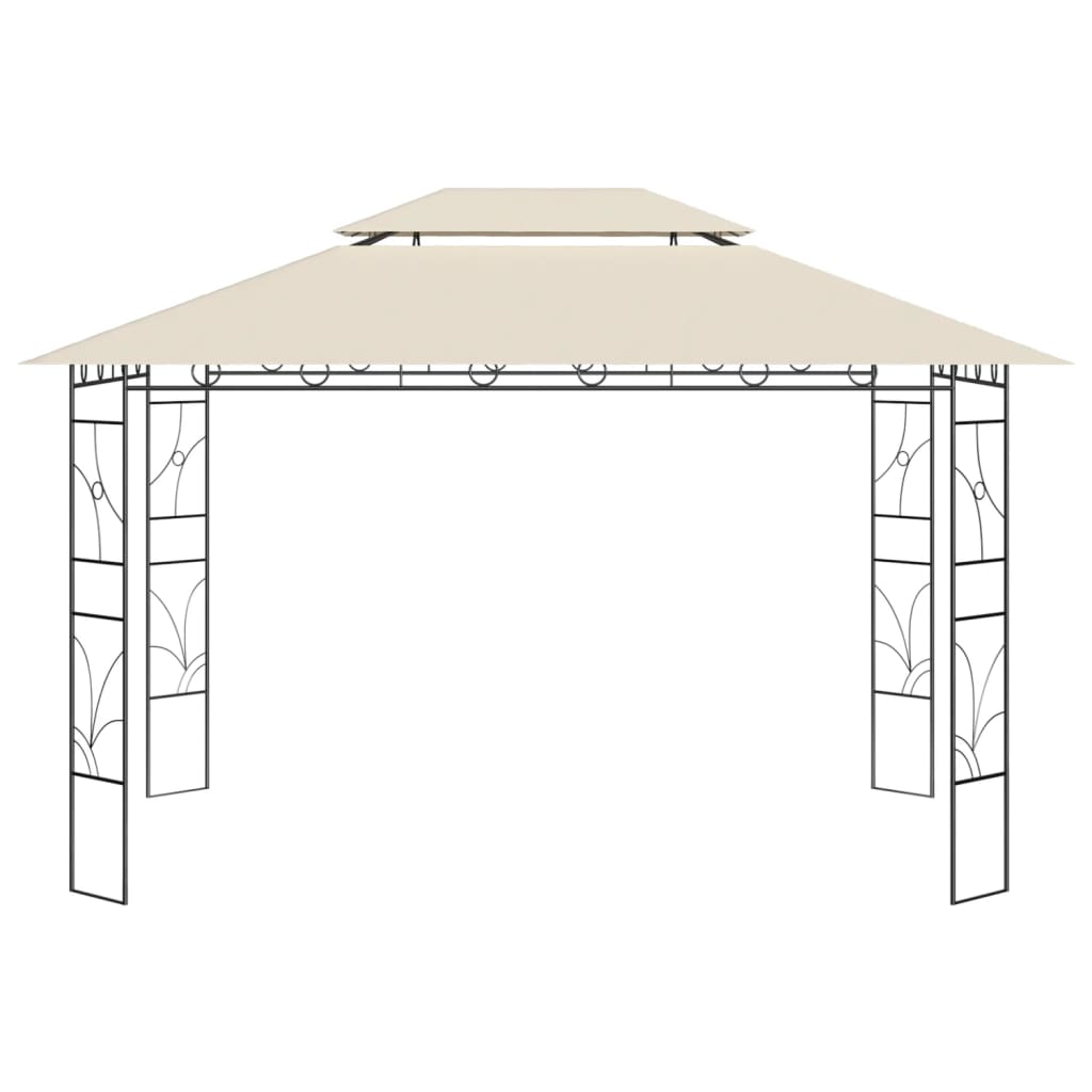 Gazebo 4x3x2,7 m Crema 160 g/m²