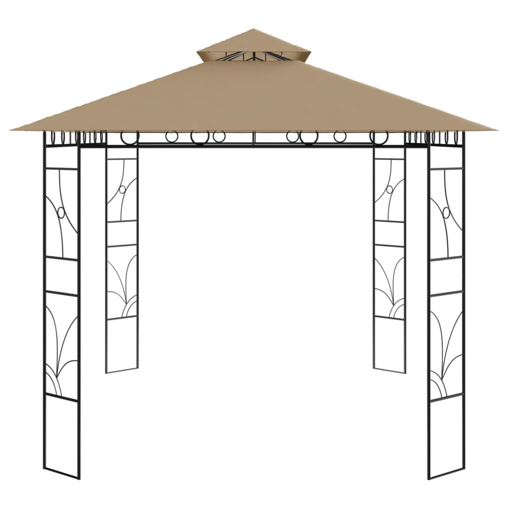 Gazebo 4x3x2,7 m Grigio Talpa 160 g/m²