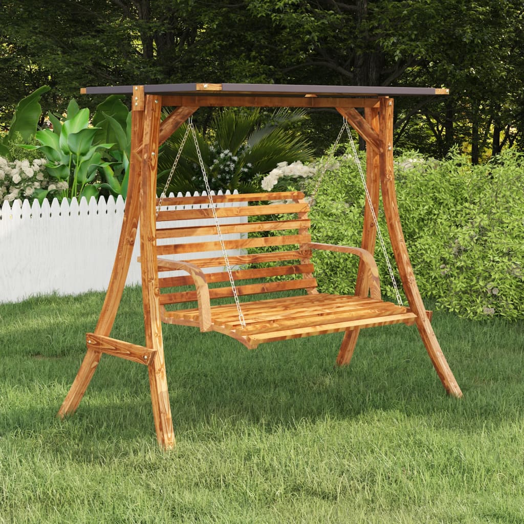 Supporto Altalena Tetto Antracite 175 x 101 cm Legno Teak