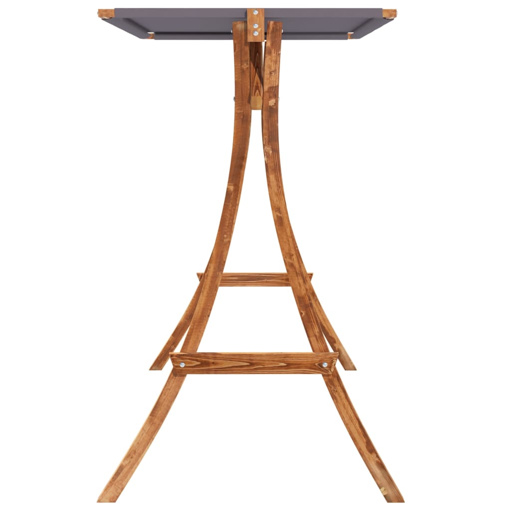 Supporto Altalena Tetto Antracite 175 x 101 cm Legno Teak