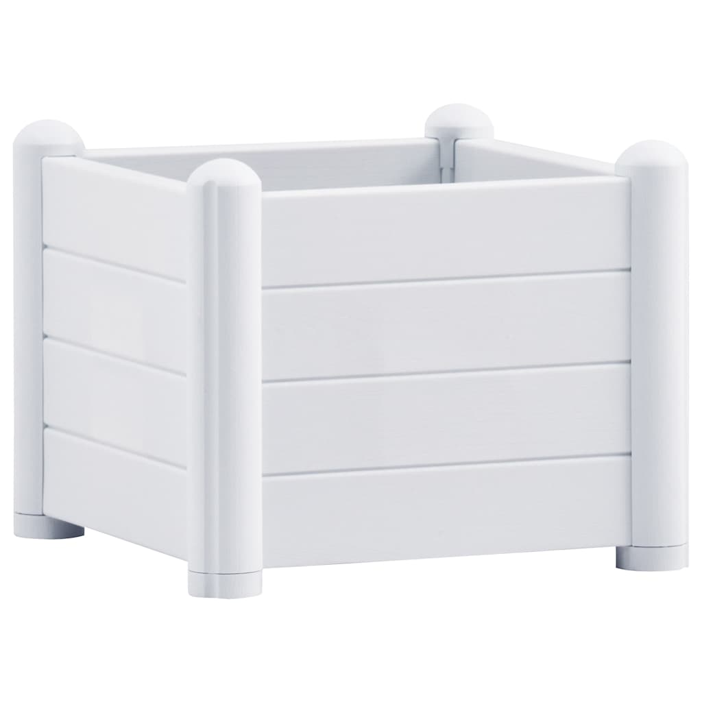 Letto Rialzato da Giardino in PP Bianco 43x43x35 cm