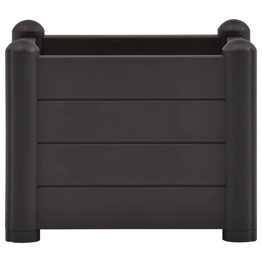 Letto Rialzato da Giardino in PP Antracite 43x43x35 cm