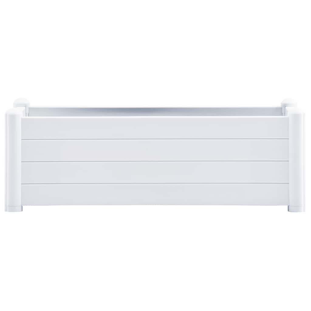 Letto Rialzato da Giardino in PP Bianco 100x43x35 cm