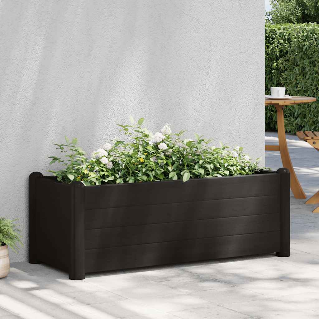 Letto Rialzato da Giardino in PP Antracite 100x43x35 cm
