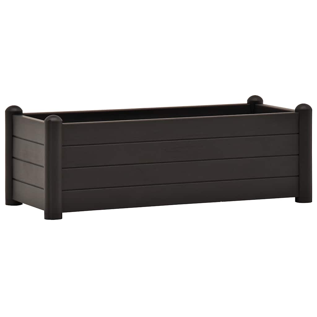 Letto Rialzato da Giardino in PP Antracite 100x43x35 cm