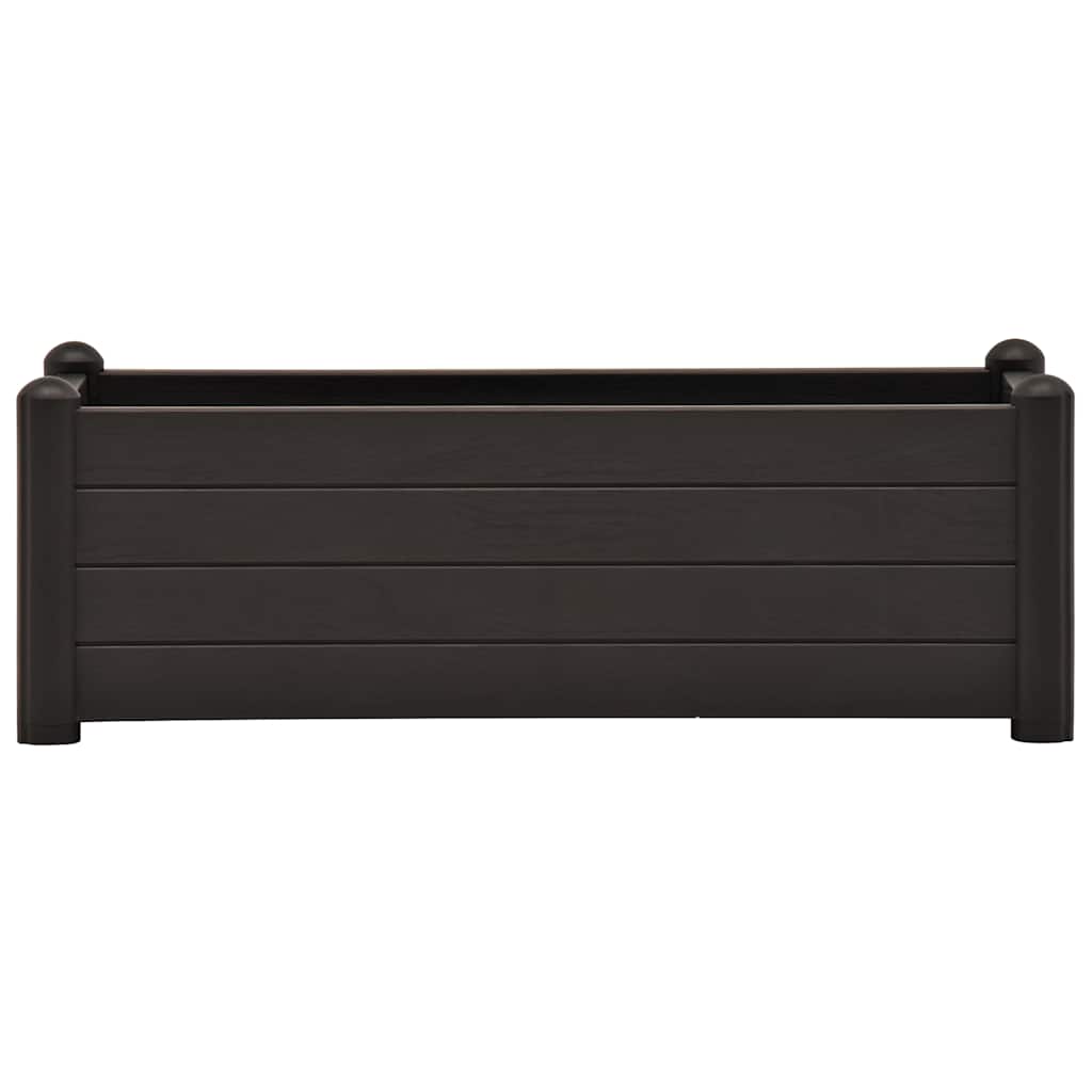 Letto Rialzato da Giardino in PP Antracite 100x43x35 cm
