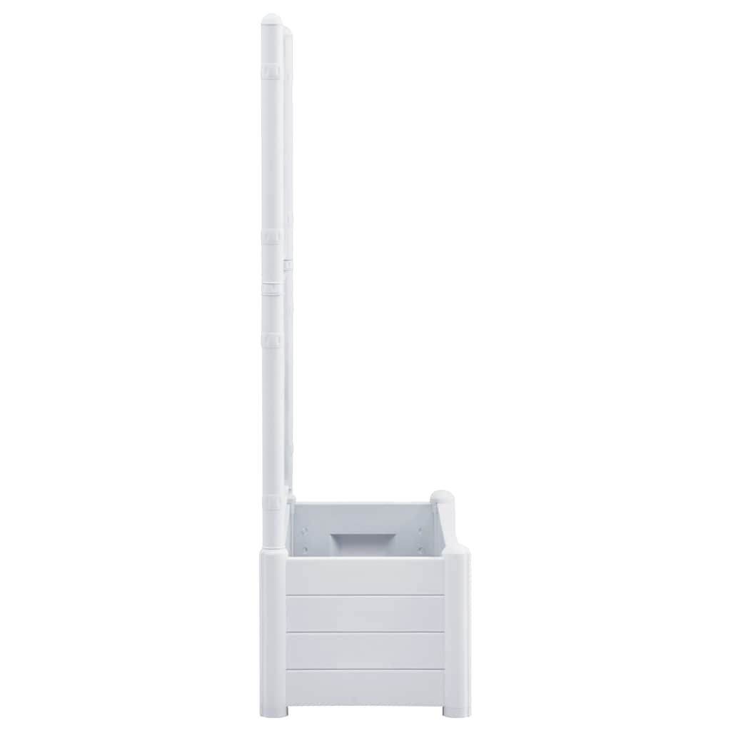 Fioriera da Giardino con Graticcio 100x43x142 cm PP Bianco