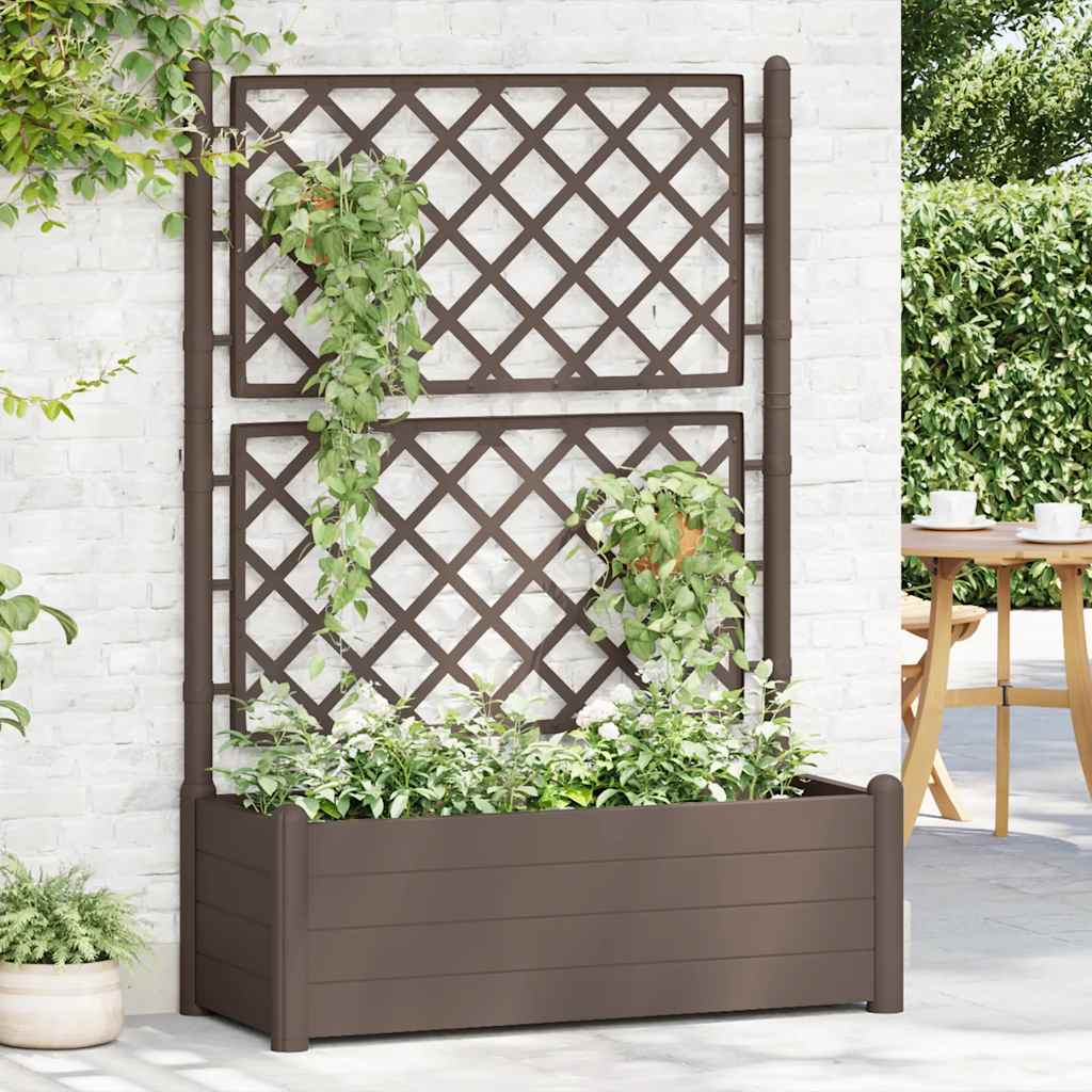 Fioriera da Giardino con Graticcio 100x43x142 cm PP Moca