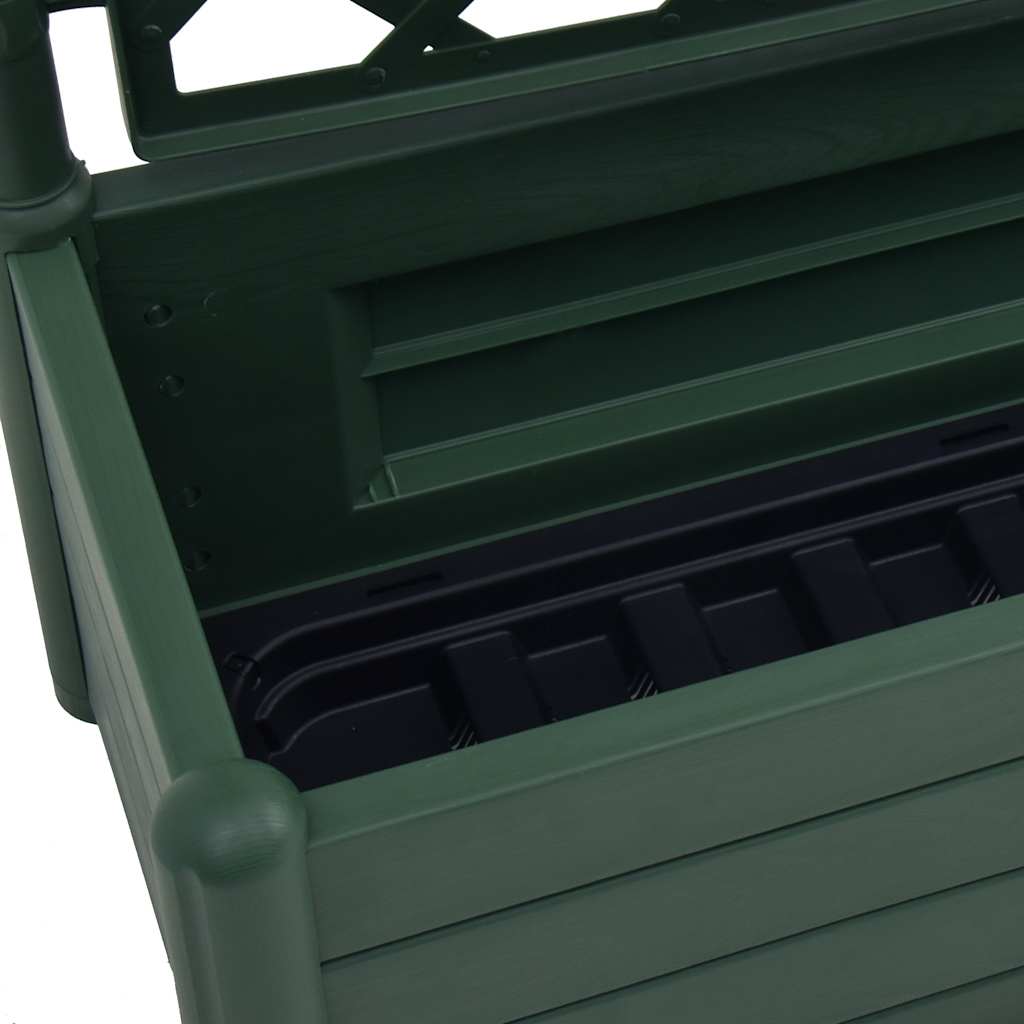 Fioriera da Giardino con Graticcio 100x43x142 cm PP Verde