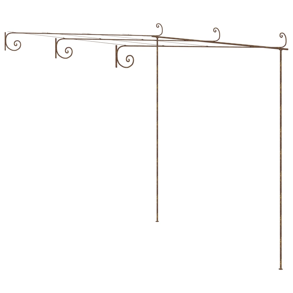 Pergolato da Giardino Marrone Anticato 3x3x2,5 m in Ferro