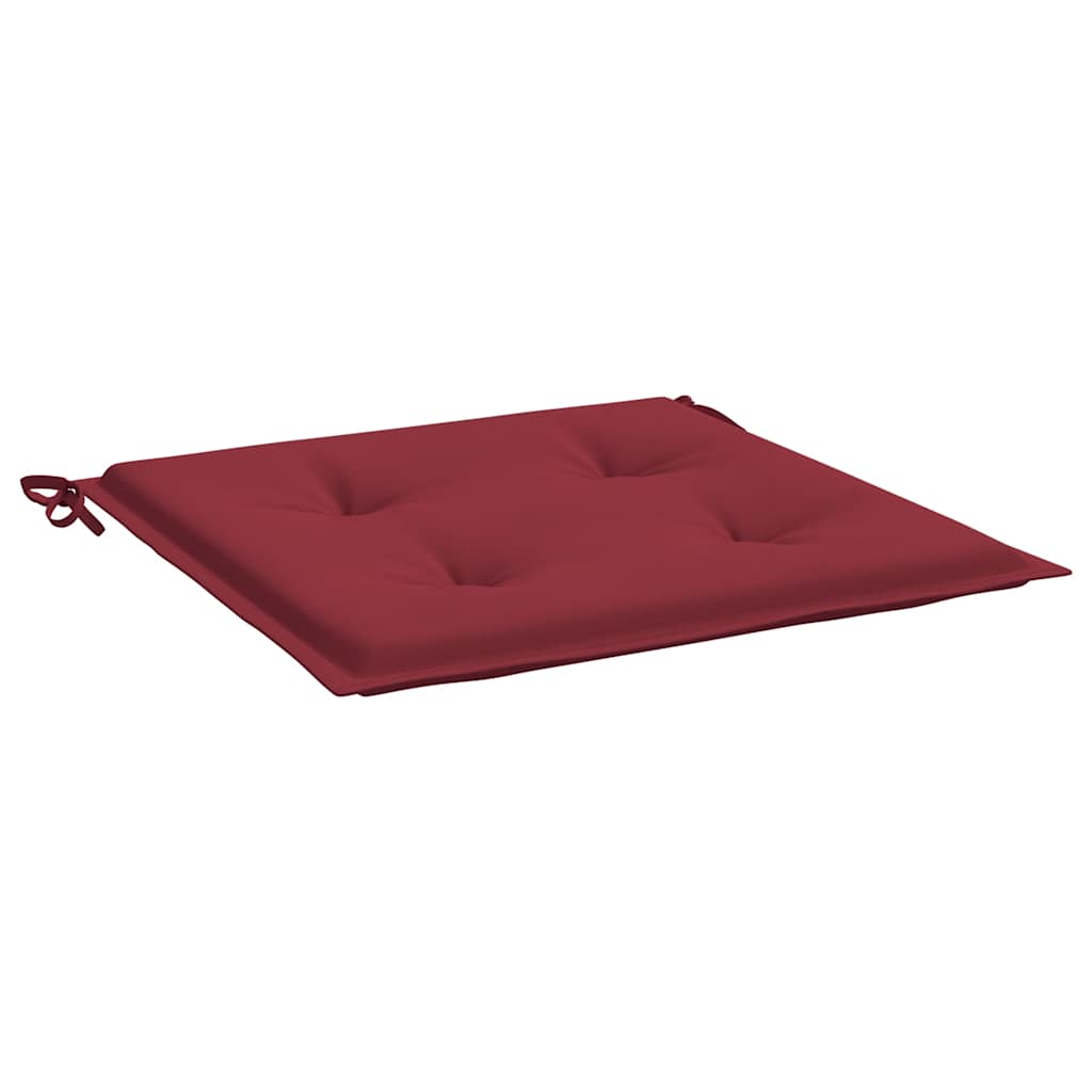 Cuscini per Sedia 4 pz Rosso Vino 40x40x3 cm in Tessuto Oxford