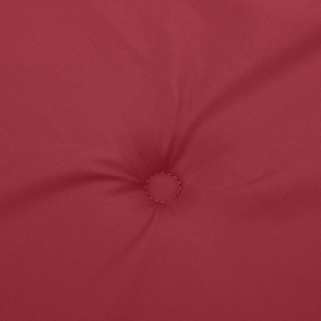Cuscini per Sedia 4 pz Rosso Vino 40x40x3 cm in Tessuto Oxford