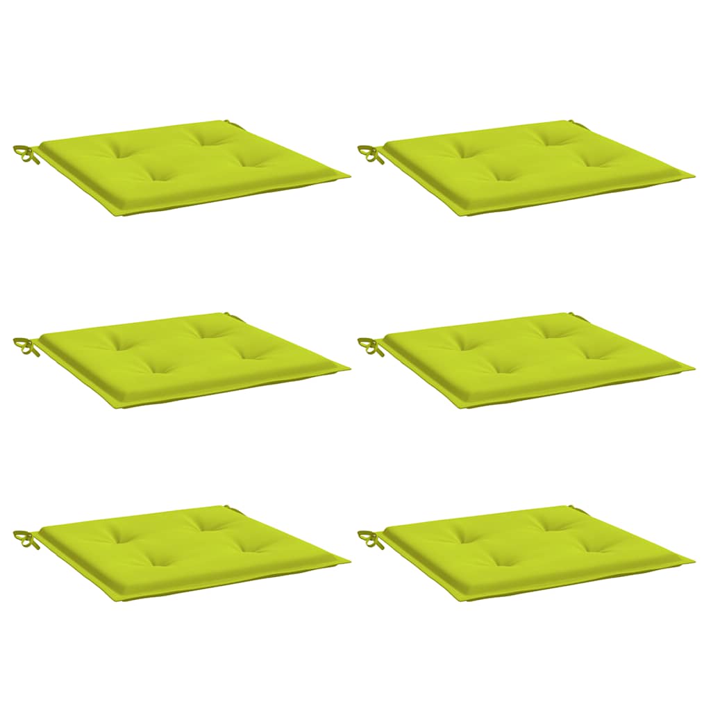 Cuscini per Sedia 6 pz Verde Intenso 40x40x3 cm Tessuto Oxford