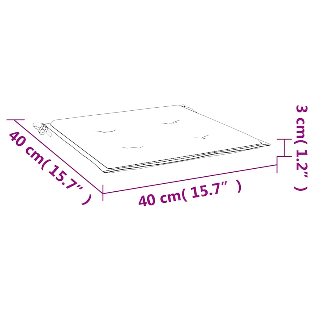 Cuscini per Sedia 6 pz a Quadri Grigi 40x40x3cm Tessuto Oxford