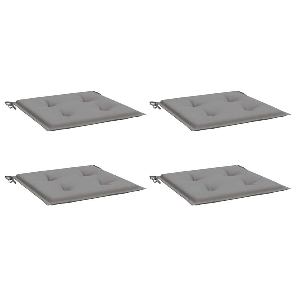Cuscini per Sedia 4 pz Grigi 50x50x3 cm in Tessuto Oxford