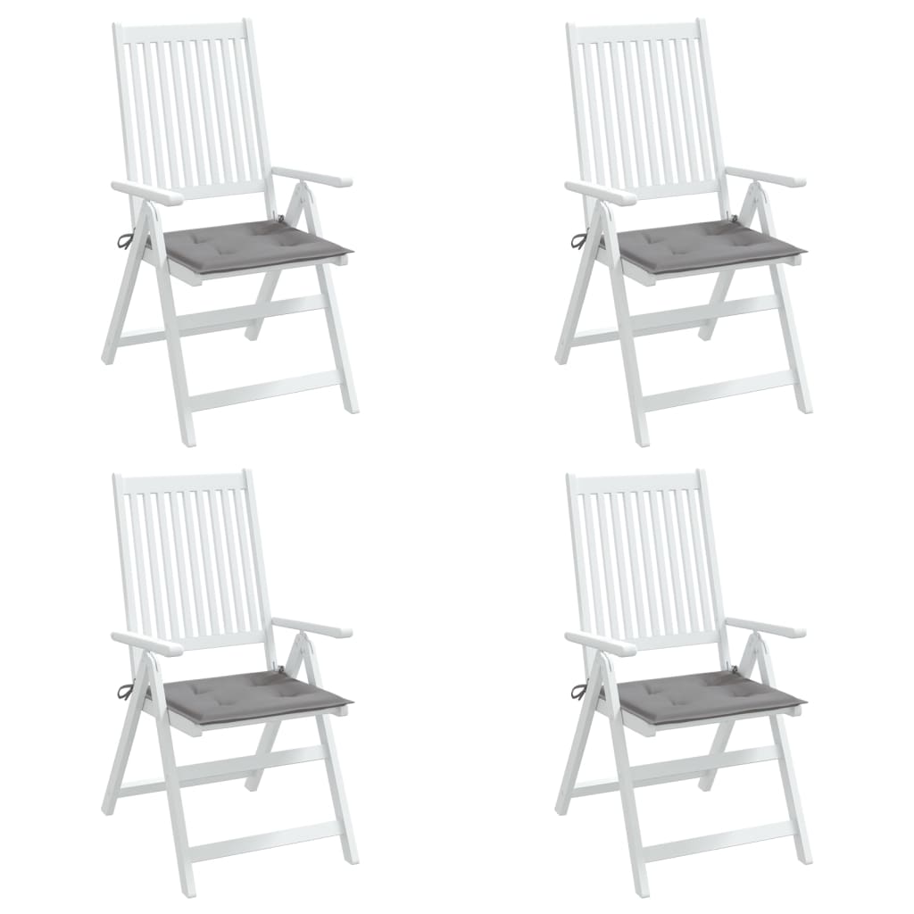 Cuscini per Sedia 4 pz Grigi 50x50x3 cm in Tessuto Oxford