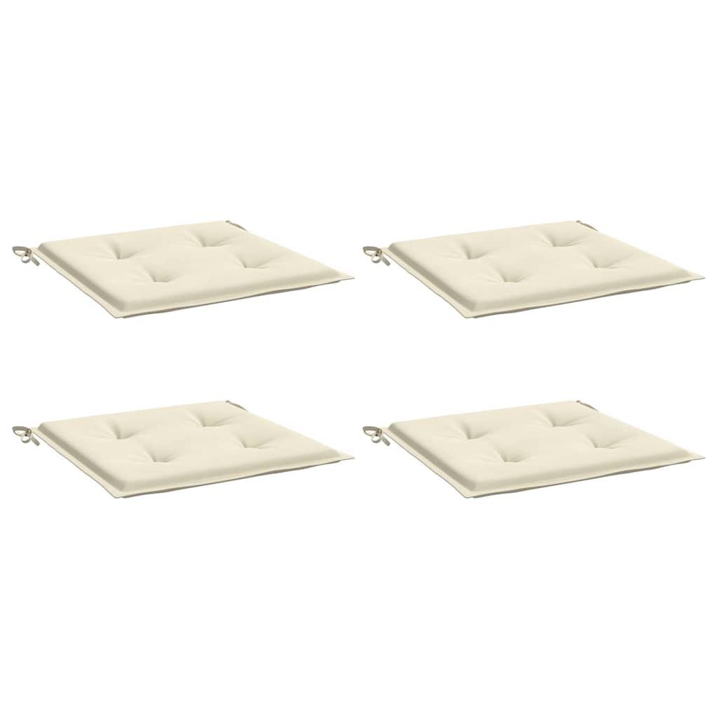 Cuscini per Sedia 4 pz Crema 50x50x3 cm in Tessuto Oxford