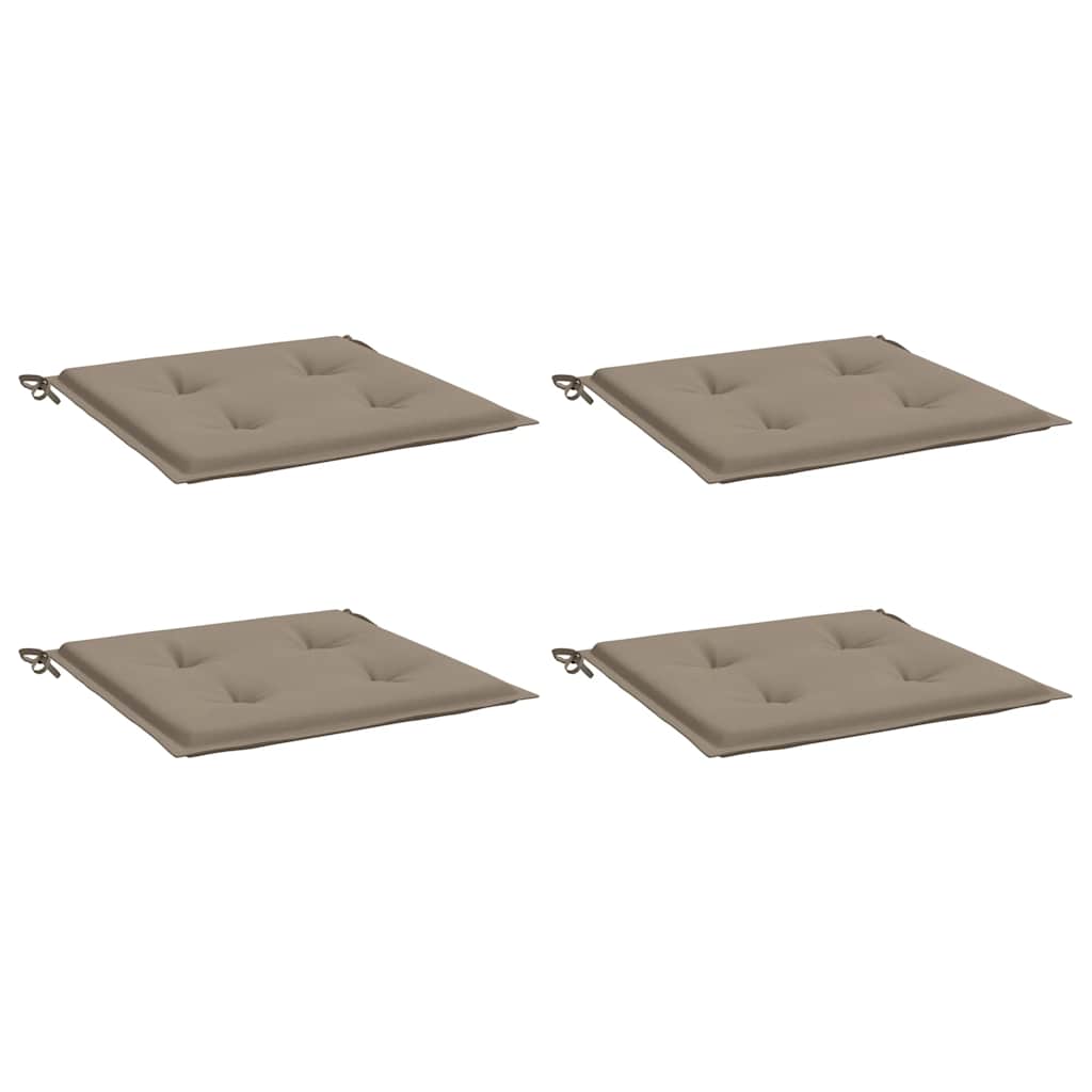 Cuscini per Sedia 4 pz Tortora 50x50x3 cm in Tessuto Oxford