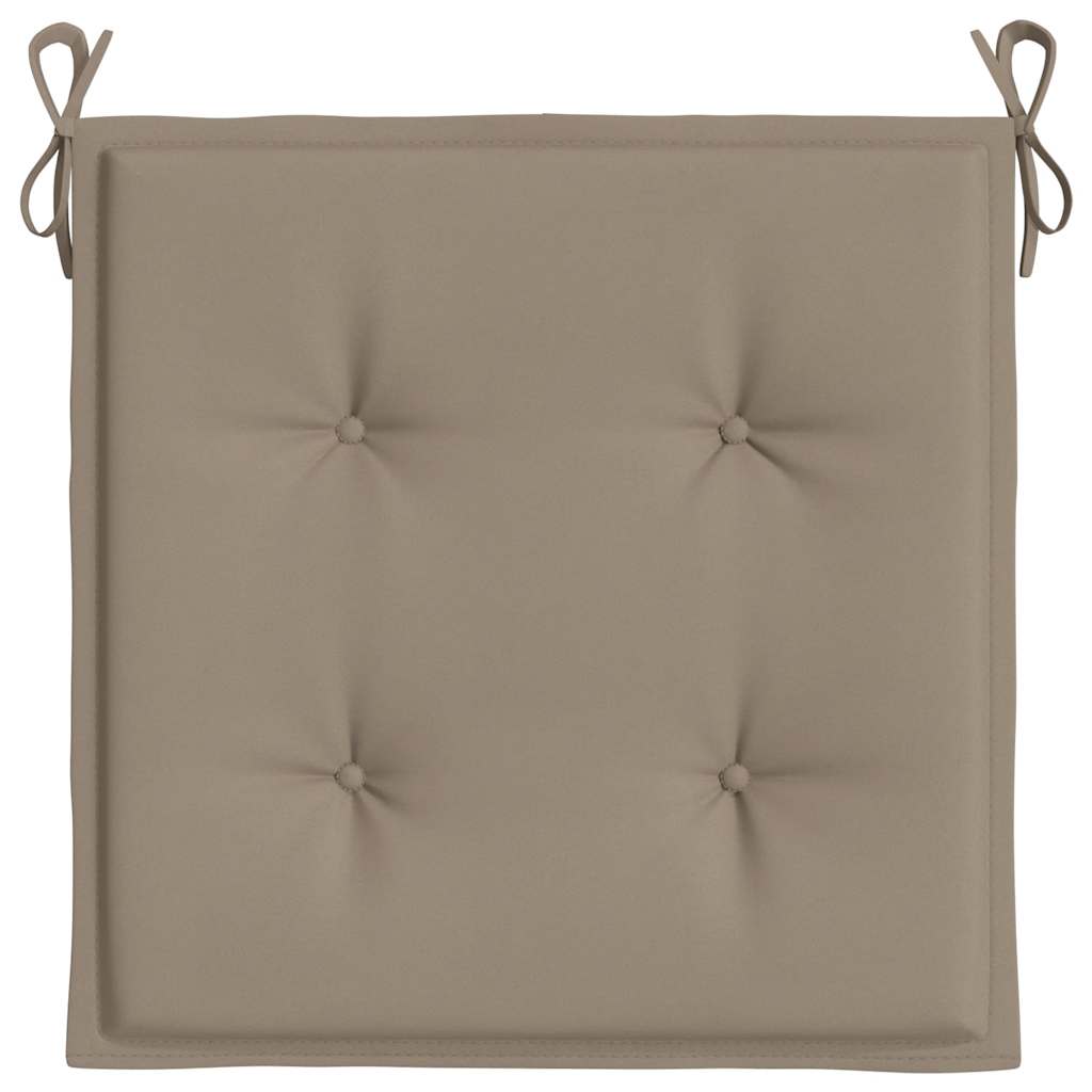 Cuscini per Sedia 4 pz Tortora 50x50x3 cm in Tessuto Oxford