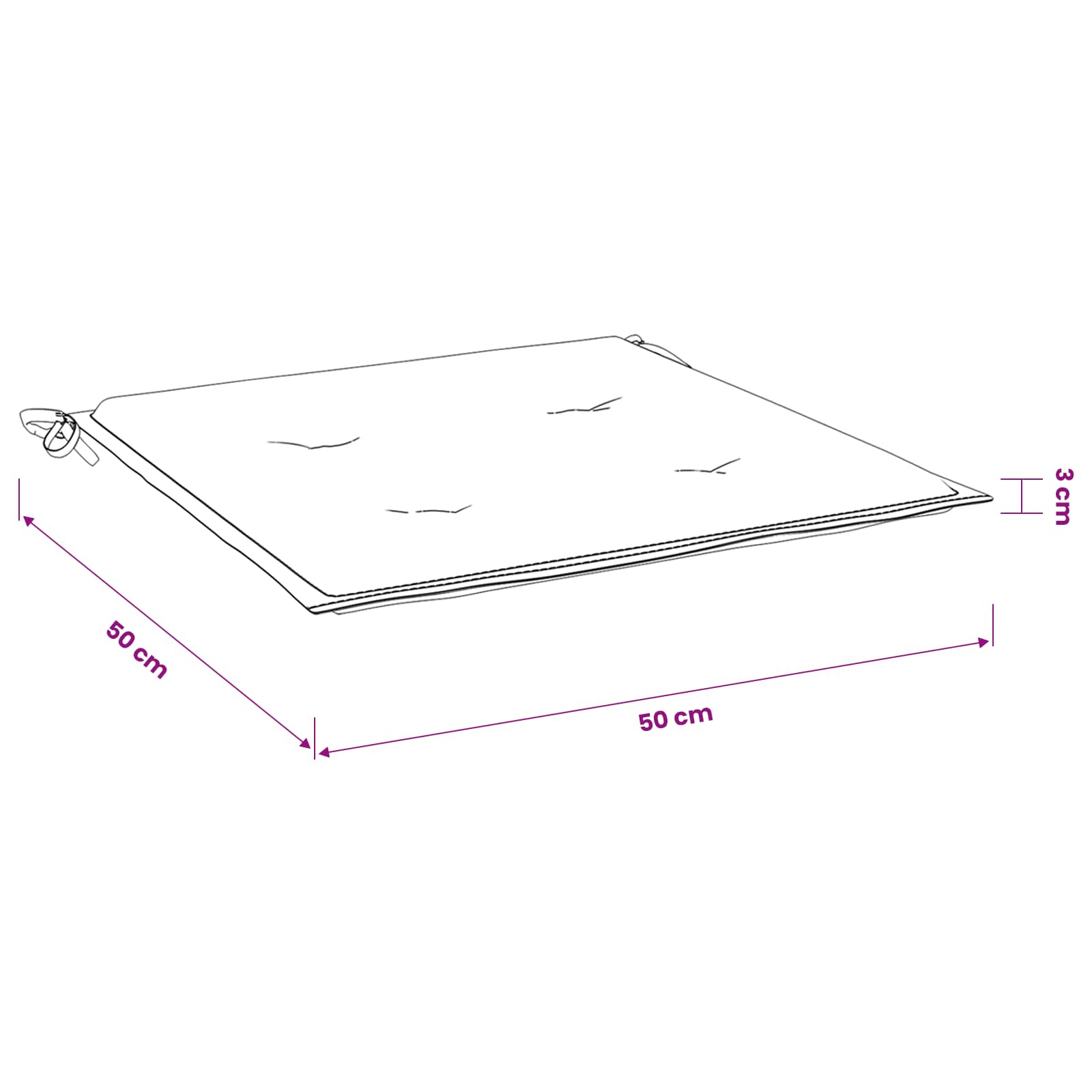 Cuscini per Sedia 6 pz Blu Reale 50x50x3 cm in Tessuto Oxford
