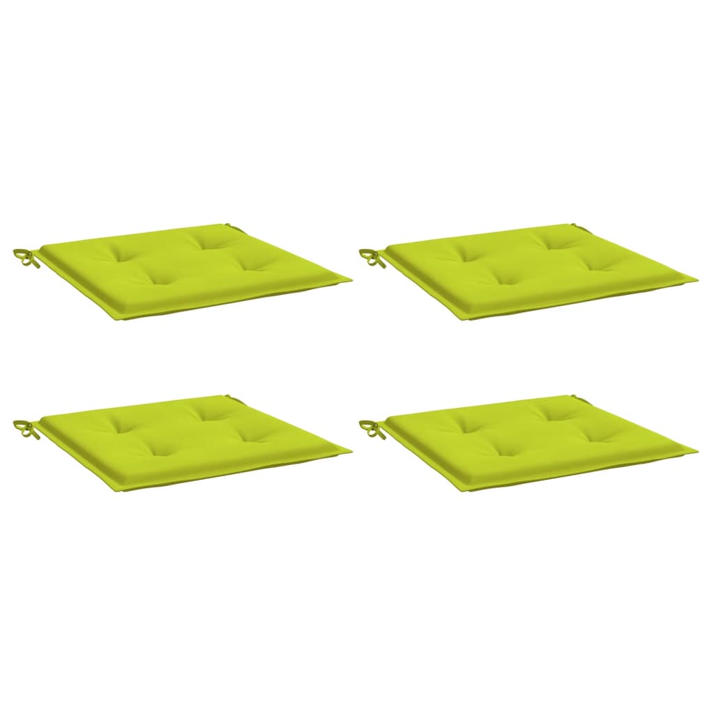 Cuscini per Sedia 4 pz Verde Brillante 50x50x3cm Tessuto Oxford