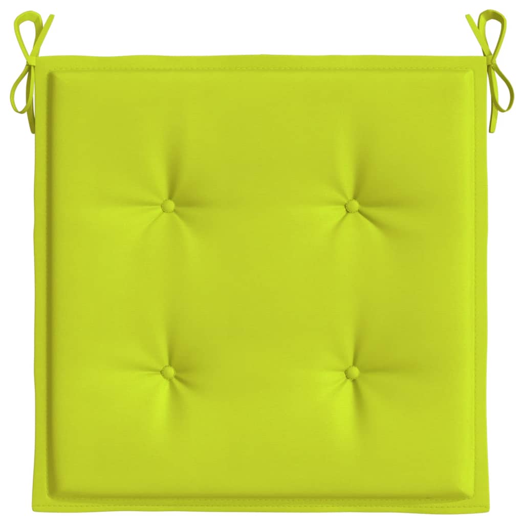Cuscini per Sedia 4 pz Verde Brillante 50x50x3cm Tessuto Oxford