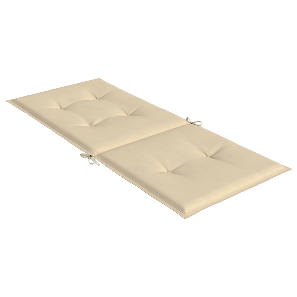 Cuscini per Sedie 6 pz Beige 120x50x3 cm in Tessuto