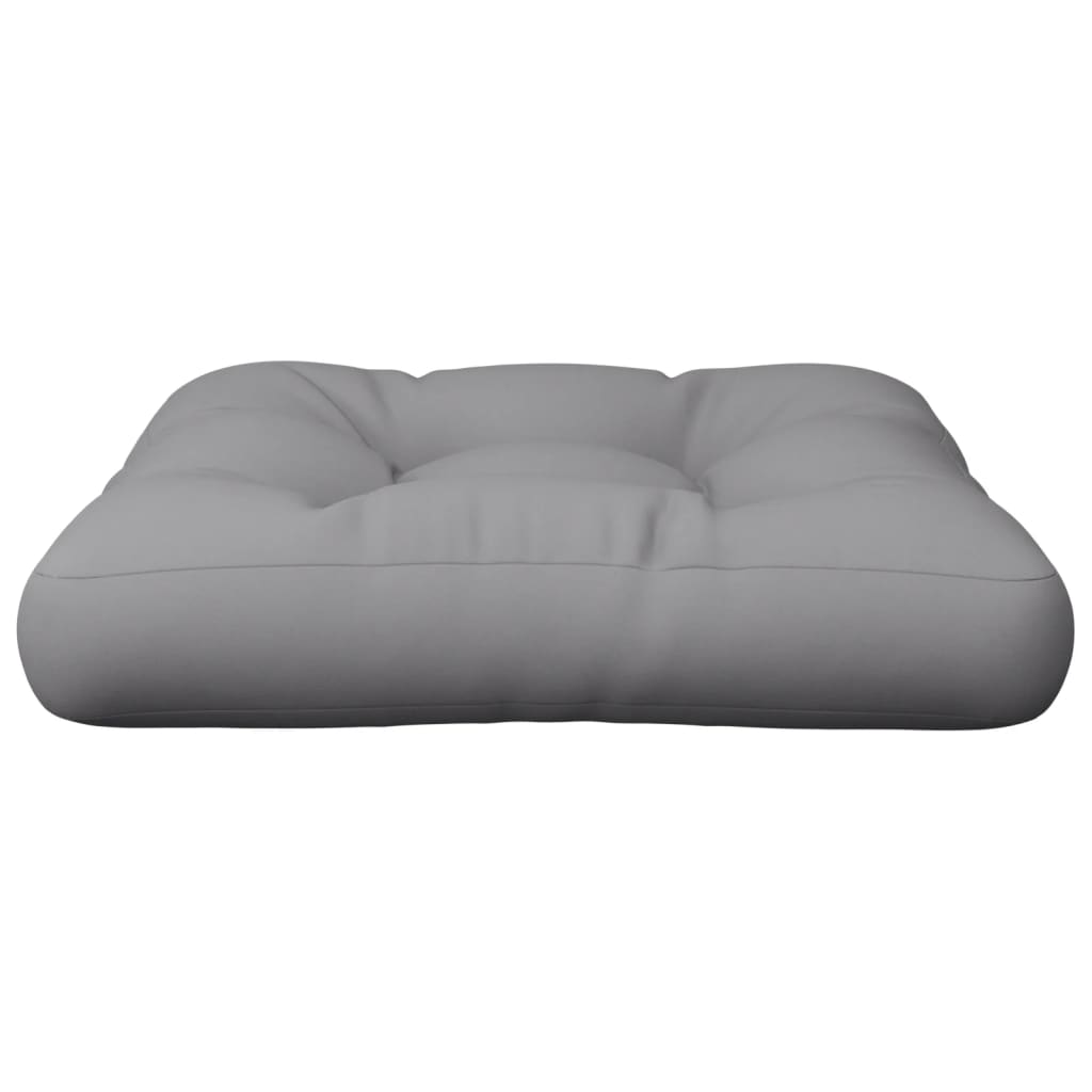 Cuscino per Pallet Grigio 60x60x12 cm in Tessuto
