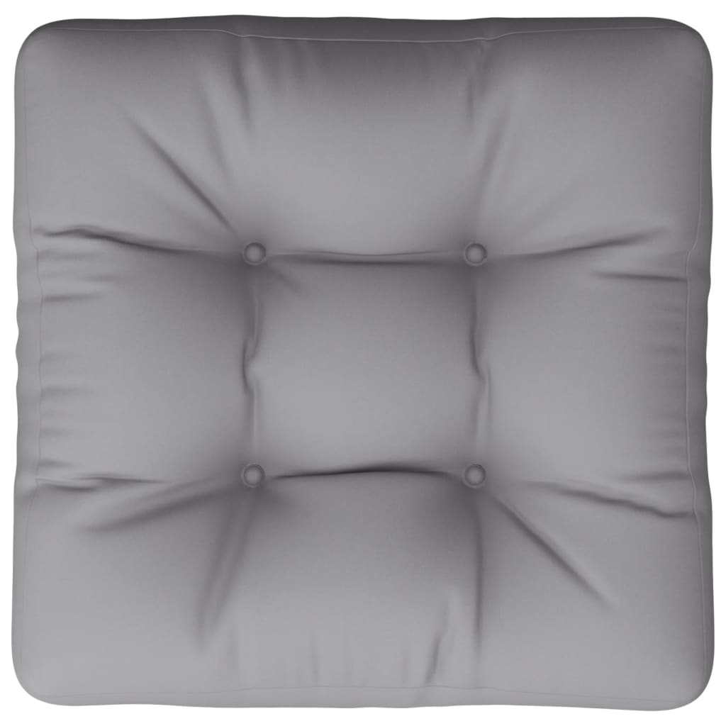 Cuscino per Pallet Grigio 60x60x12 cm in Tessuto