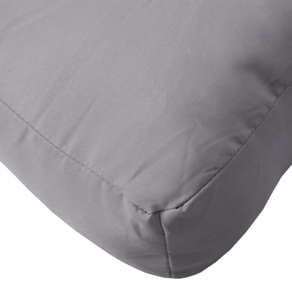 Cuscino per Pallet Grigio 60x60x12 cm in Tessuto