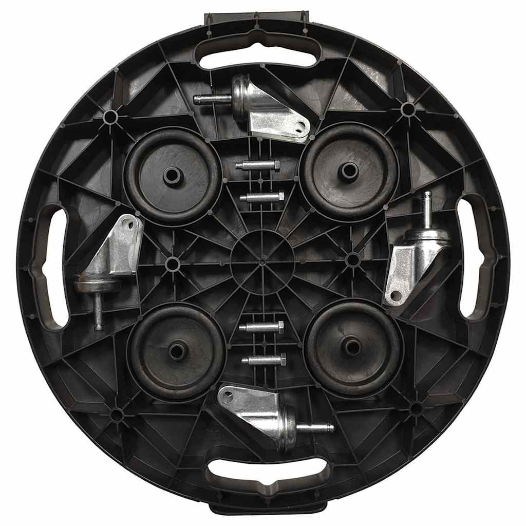 Carrelli per Piante con Ruote 5 pz Diametro 40 cm Neri 275 kg