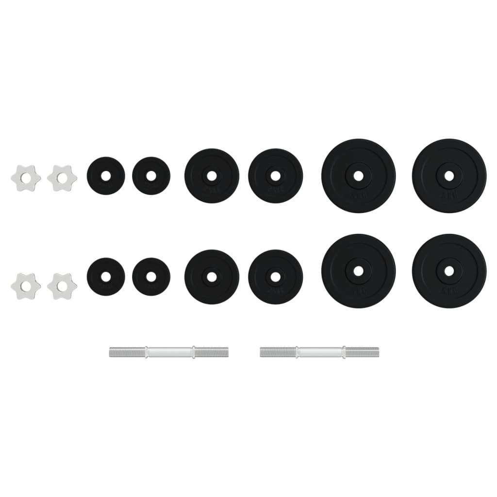 Set Bilanciere con Dischi 40 kg in Ghisa e Acciaio Cromato