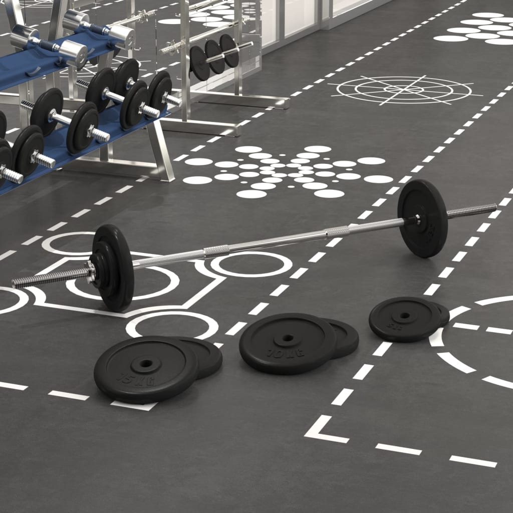 Set Bilanciere con Dischi 90 kg in Ghisa