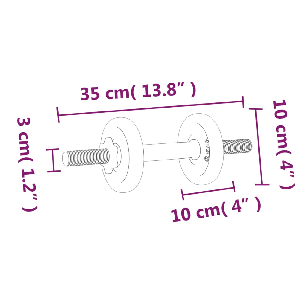 Set Bilanciere e Manubri con Dischi 60 kg in Ghisa