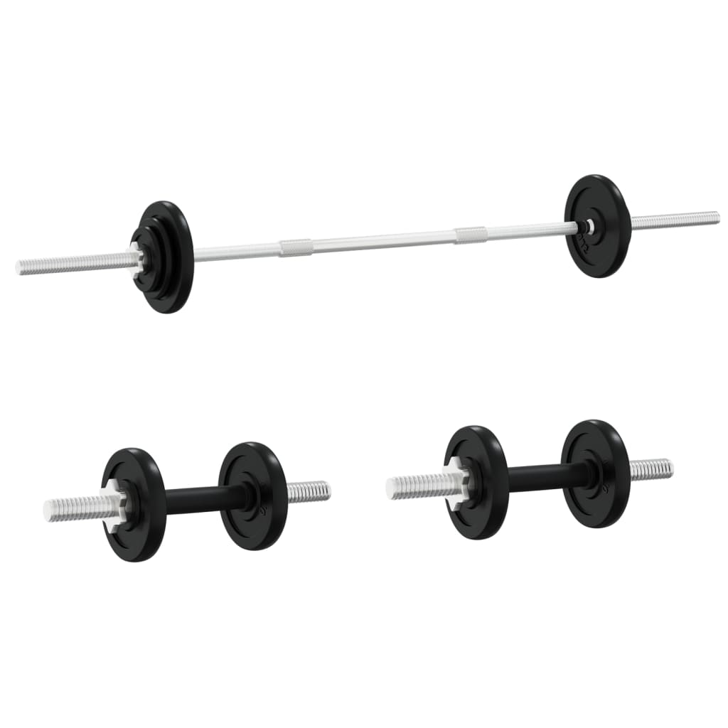 Set Bilanciere e Manubri con Dischi 90 kg in Ghisa